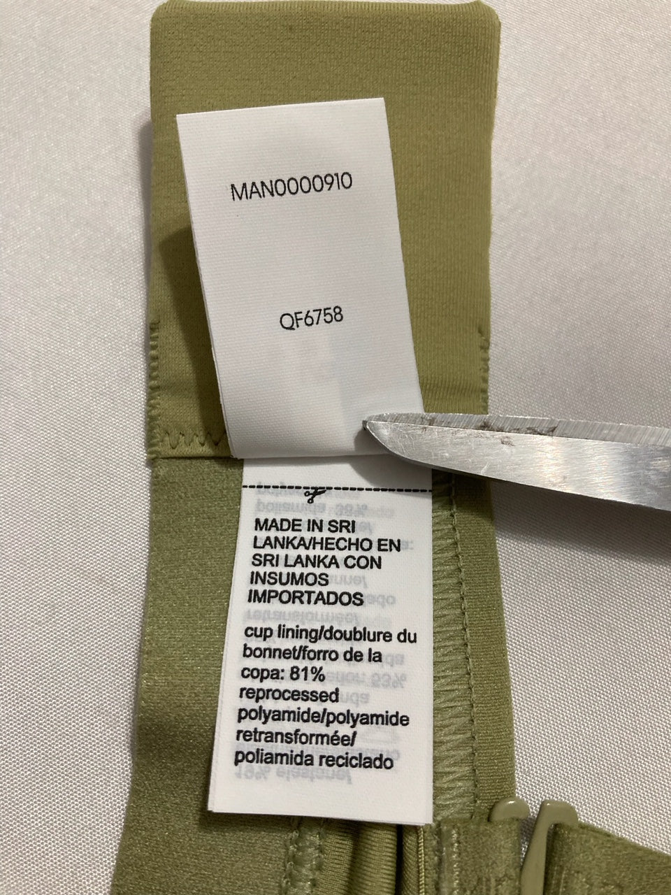 CALVIN KLEIN Form to Body Lightly Lined Triangle Bralette GREEN L