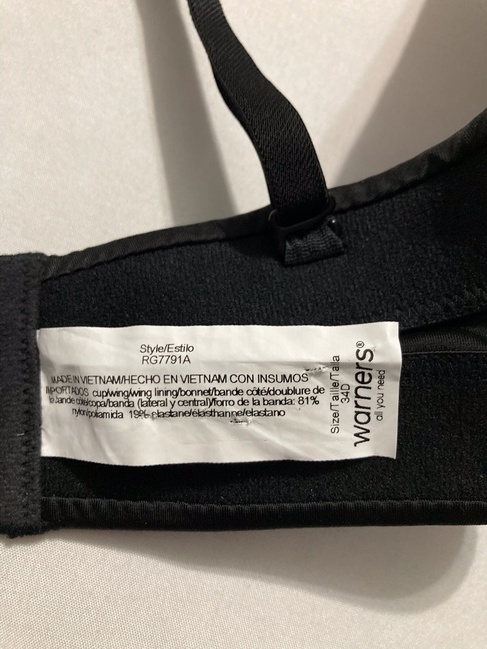 WARNER´S This is Not a Bra Cushioned Underwire BLACK 34D