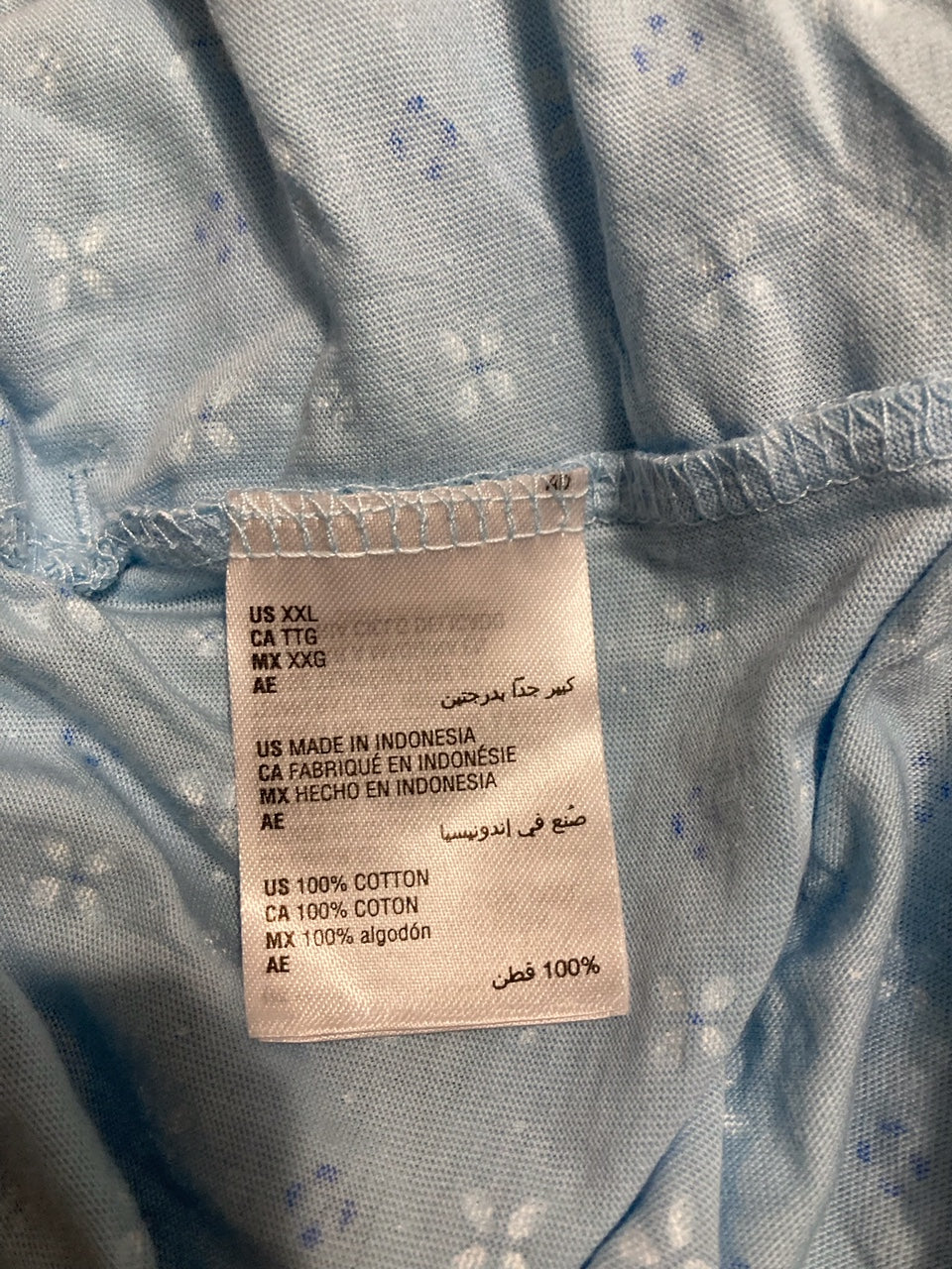 CHARTER CLUB Printed pajama long pants BLUE XXL