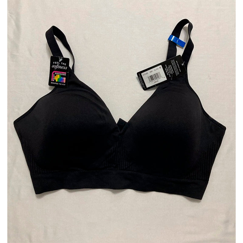 BALI Women's Wireless Bra Comfort Seamless Bra Wirefree Bra BLACK XL