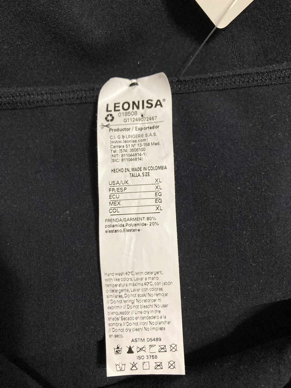 LEONISA Extra High Waisted Firm Shaper Shorts BLACK XL