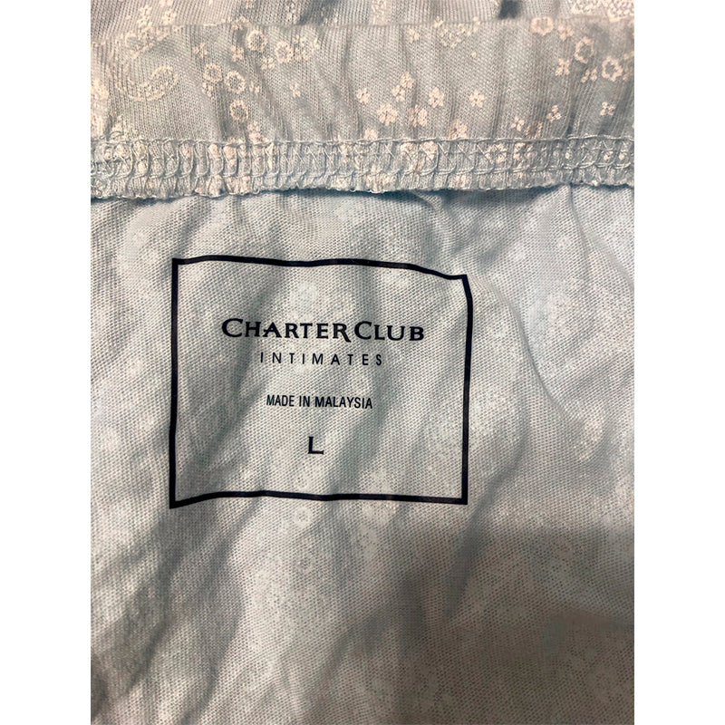 CHARTER CLUB Cotton Printed Cropped Pajamas pants PAISLEY FLORAL L