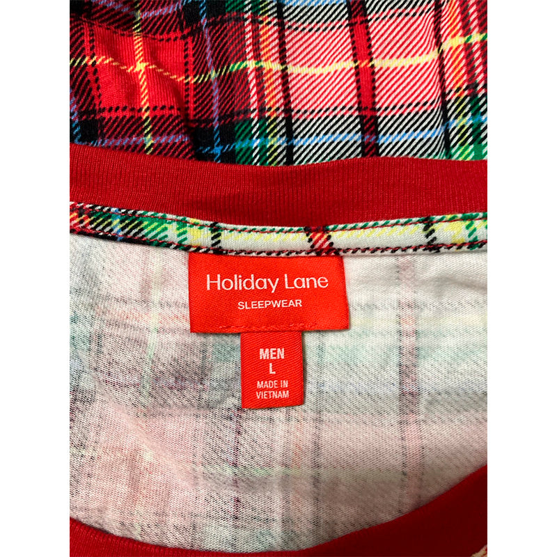HOLIDAY LANE men pajama top long sleeve MULTICOLOR L