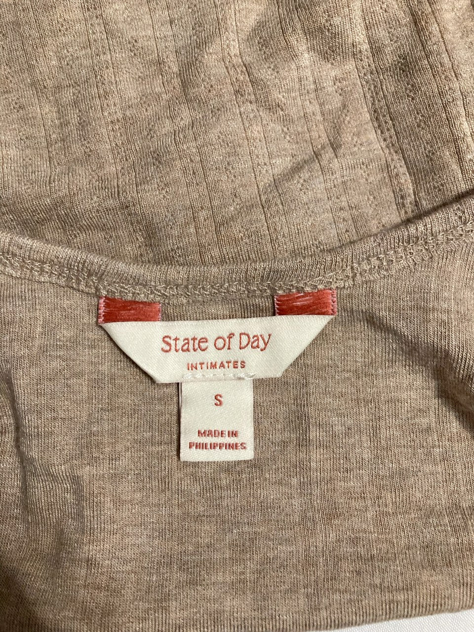 STATE OF DAY Casual Sleeveless Tank Shirt BROWN S