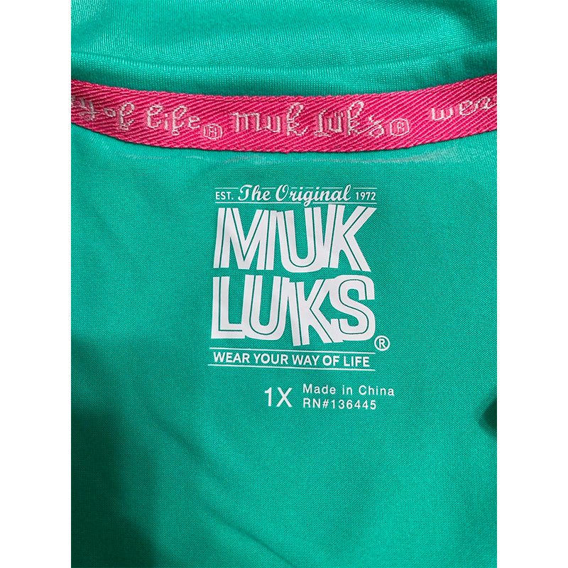 NWD MUK LUKS T Shirt Round Neck Aqua Marine 1X