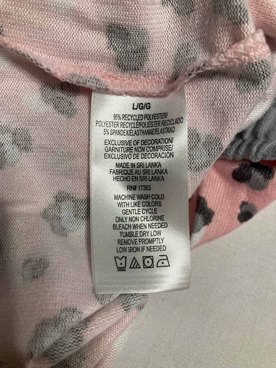 CUDDL DUDS Pink Leopard Soft Warm Pajama Pants PINK L