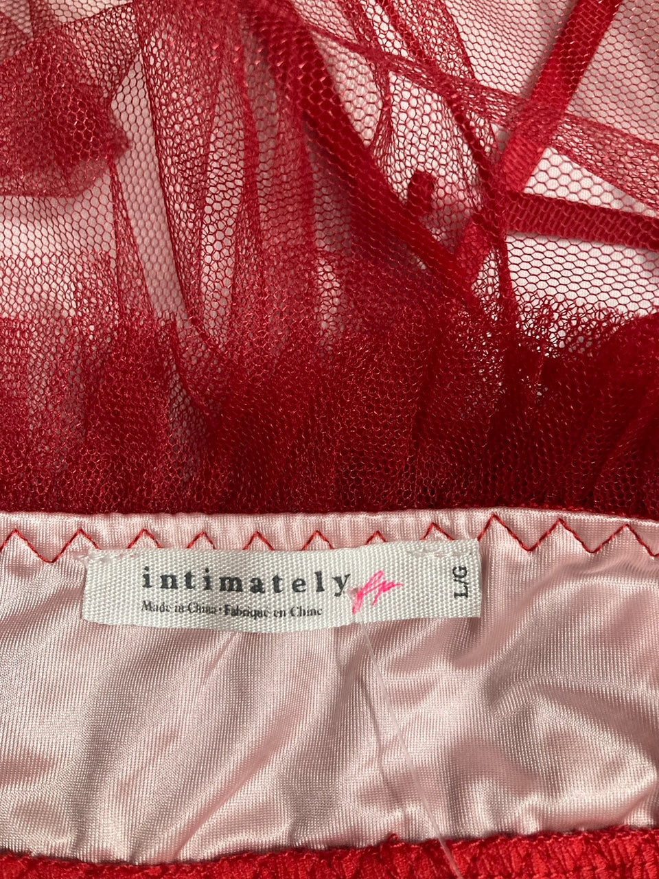 FREE PEOPLE Nightcall Boudoir Top RED L