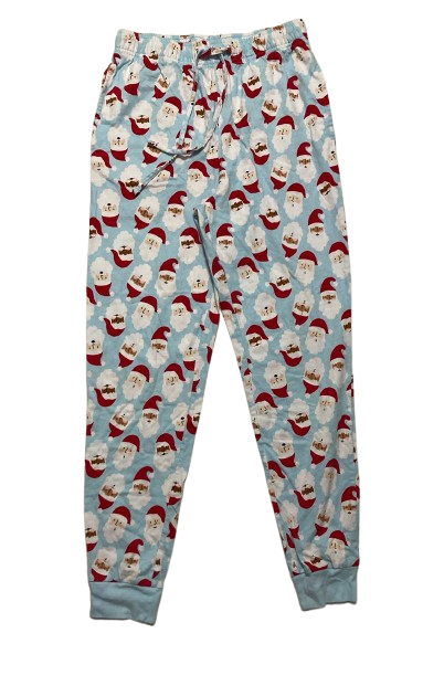 NWD HOLIDAY LANE Santa Cotton Matching Family Pajamas Set BLUE S