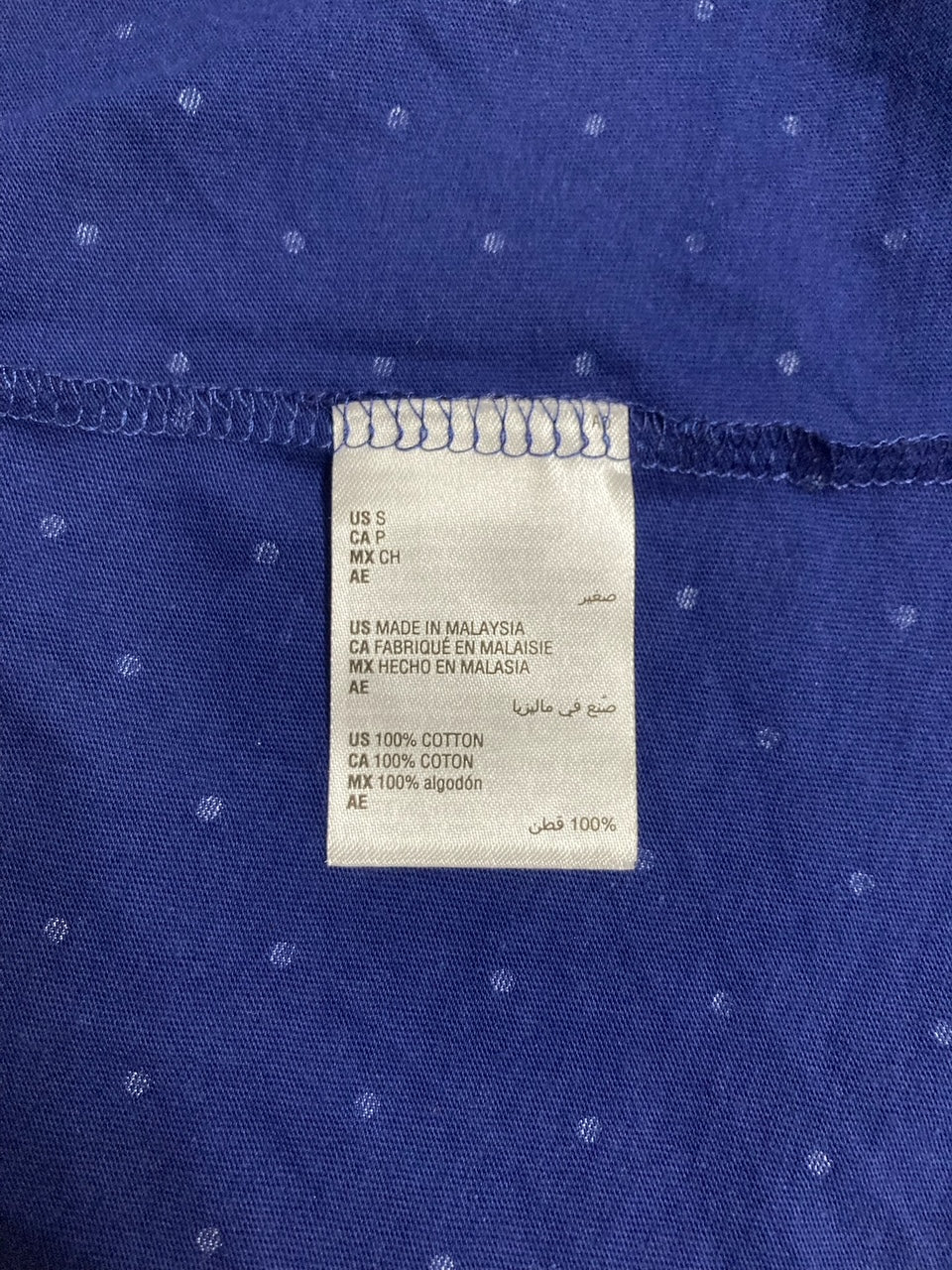 CHARTER CLUB Cotton Printed Cropped Pajama Top POLKA DOTS S