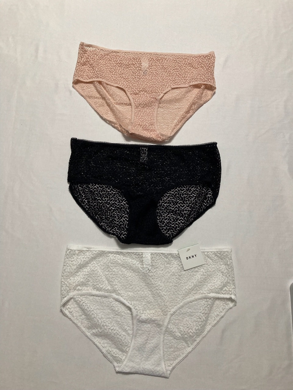 DKNY Modern Lace 3-Pack Hipster Briefs MULTICOLOR L