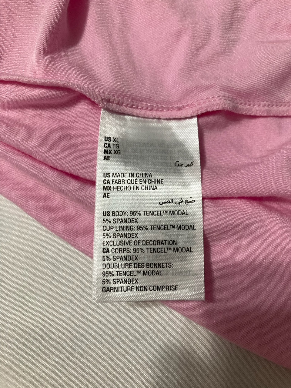 I.N.C Lace-Trim Knit Tank PINK XL