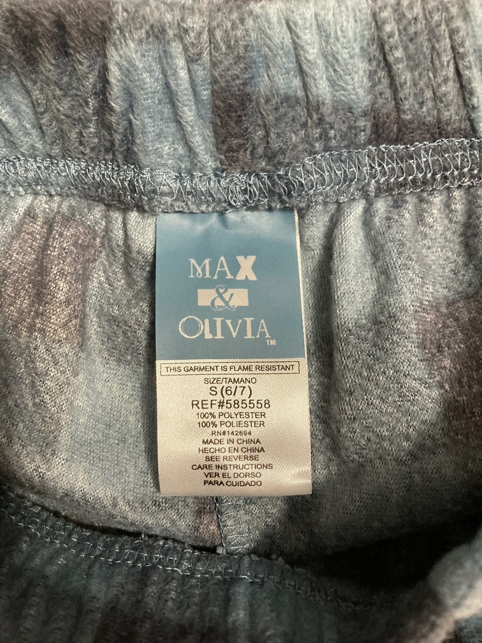 MAX & OLIVIA Long pajama pants BLUE S