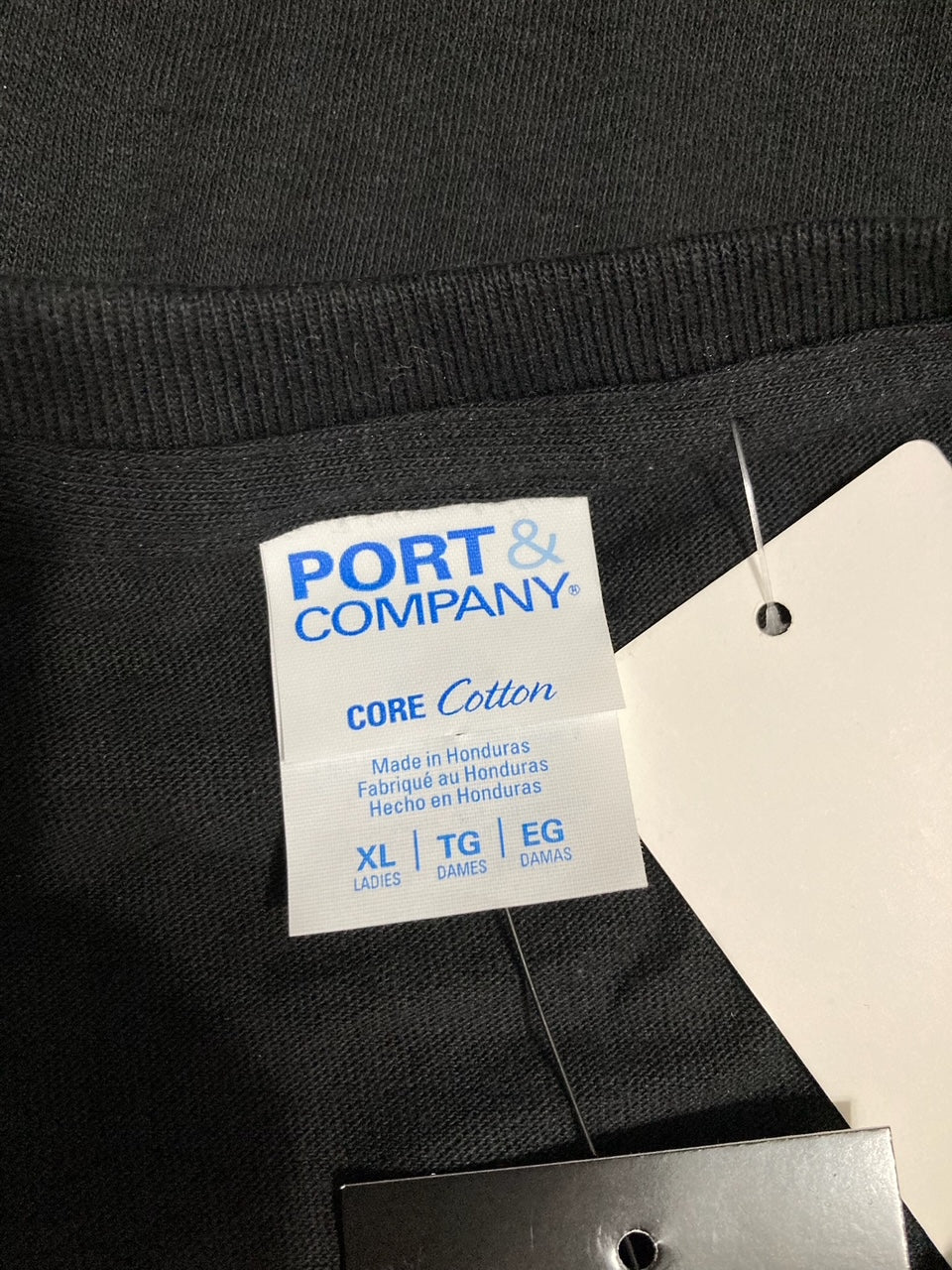 PORT & COMPANY Long Sleeve Fan Favorite Tee BLACK XL