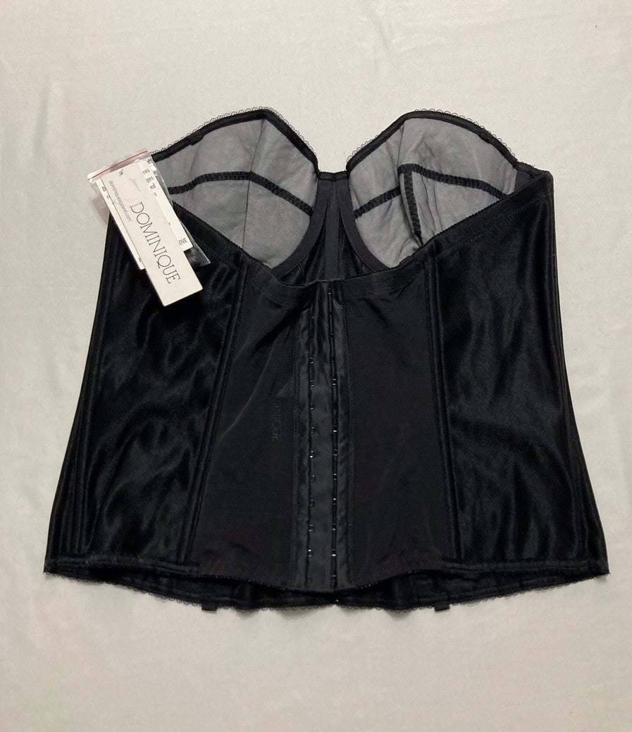 DOMINIQUE Backless Strapless Juliette Satin Longline Bra BLACK 38C