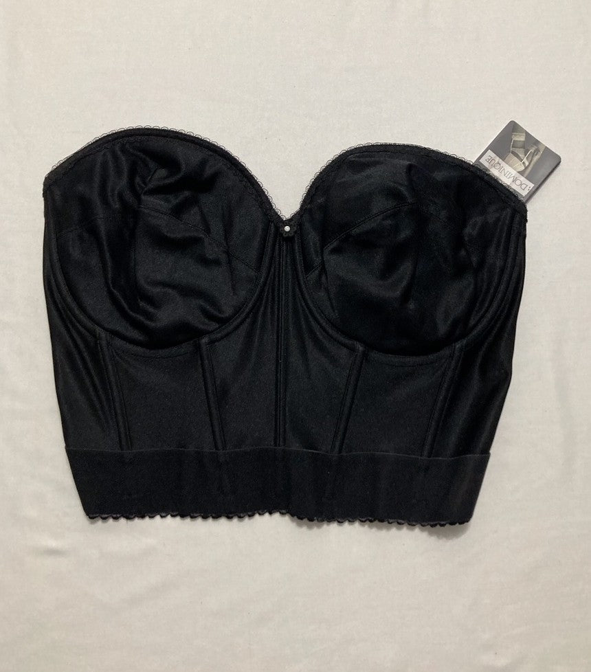 DOMINIQUE Backless Strapless Bustier Bridal Bra BLACK 38DD