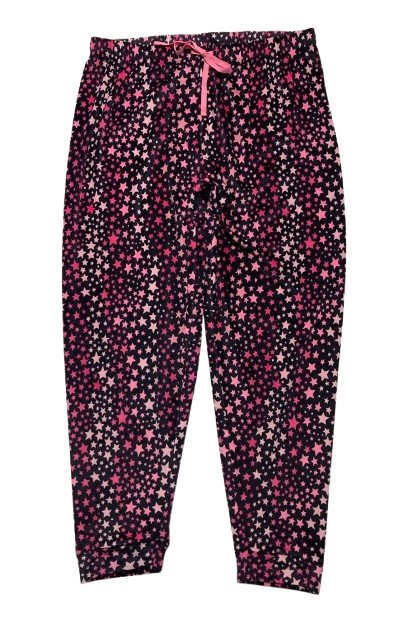 CUDDL DUDS Printed Velour Pants Pajama BLACK XL