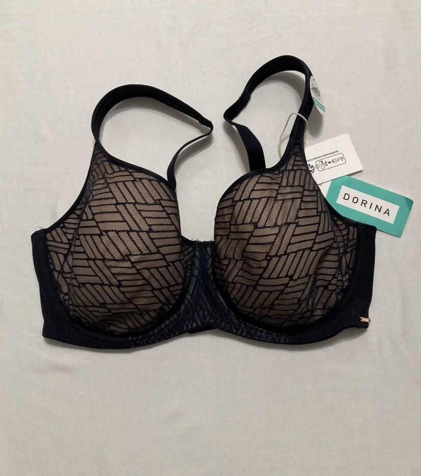 DORINA Curves Leila Moulded Cup Wired Spacer Bra BLACK 34F