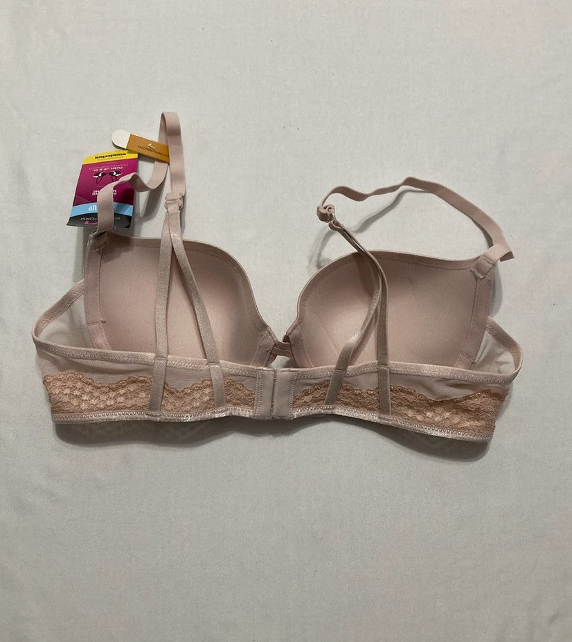 MAIDENFORM Underwire Love The Lift Smoothing Lace Demi Push-up Bra SANDSHELL 36A