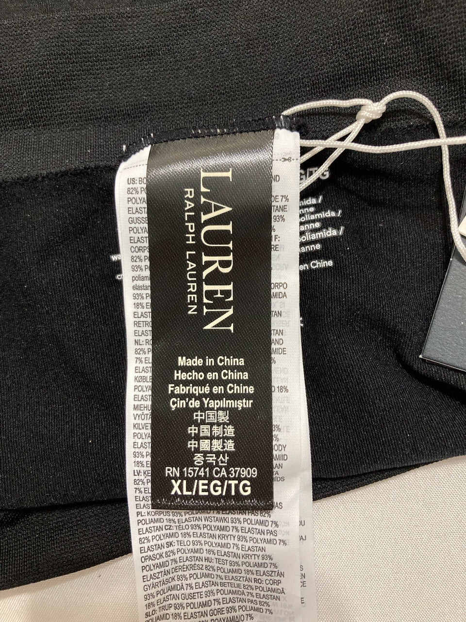 LAUREN RALPH LAUREN Seamless Stretch High-Rise Brief Underwear BLACK XL