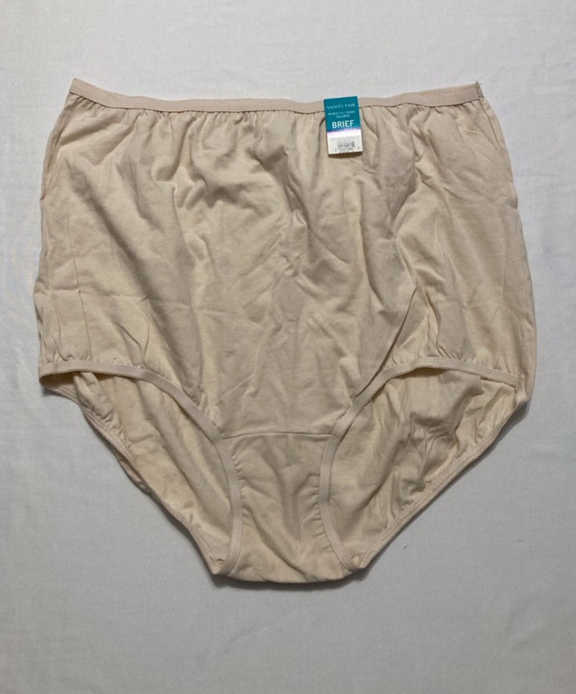 VANITY FAIR High Waisted Underwear Full Coverage Ladies Panties BEIGE 11/4XL