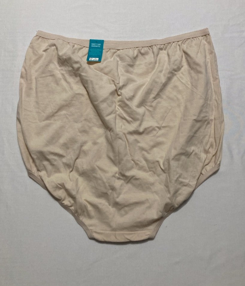VANITY FAIR High Waisted Underwear Full Coverage Ladies Panties BEIGE 11/4XL