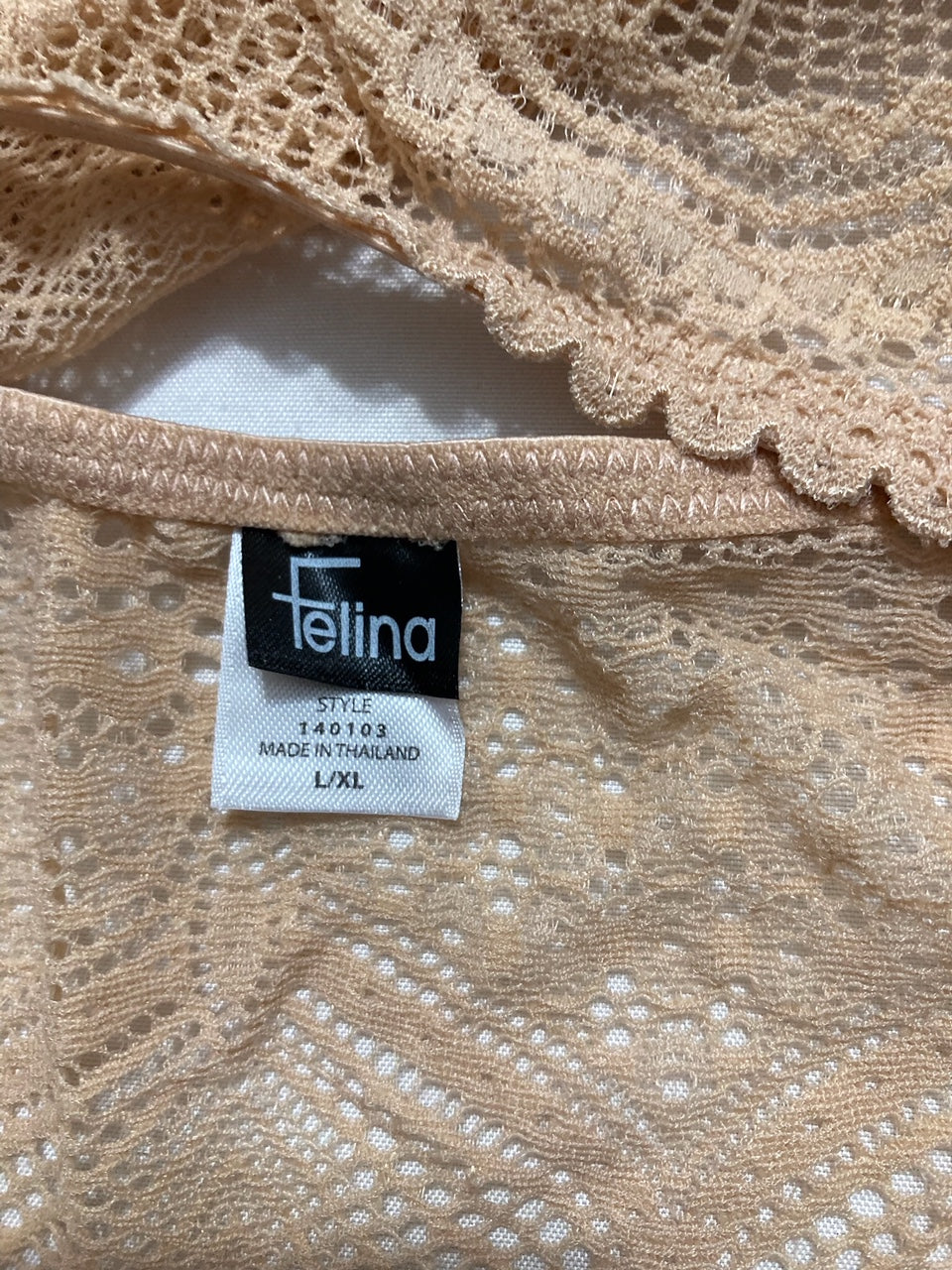 FELINA Finesse Cami Bralette Stretchy Lace Bralettes for Women NUDE L/XL