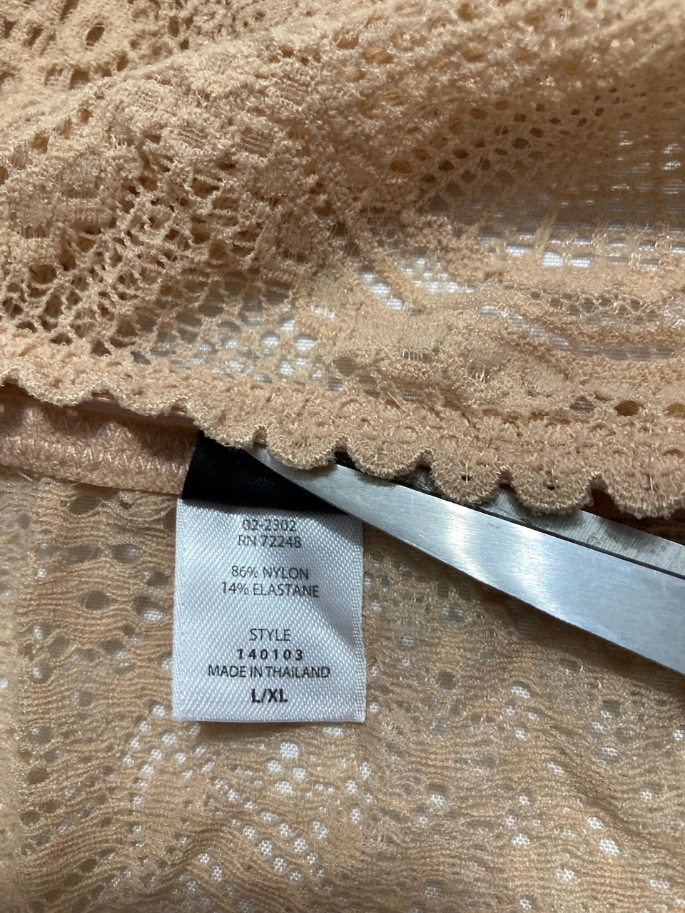 FELINA Finesse Cami Bralette Stretchy Lace Bralettes for Women NUDE L/XL