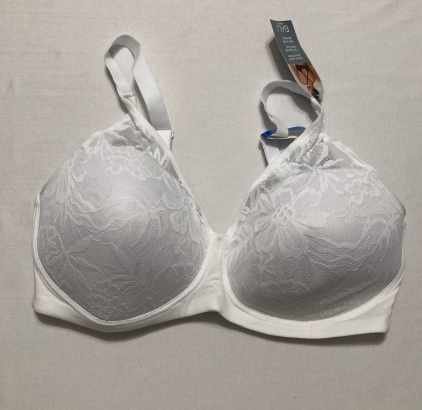 BALI Breathe Modal T-Shirt, Breathable Wireless, Convertible Bra WHITE XL