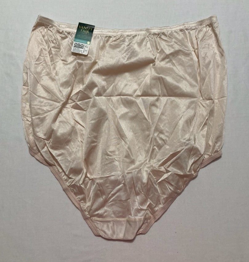 VANITY FAIR High Waisted Underwear Full Coverage Ladies Panties NUDE 8/XL