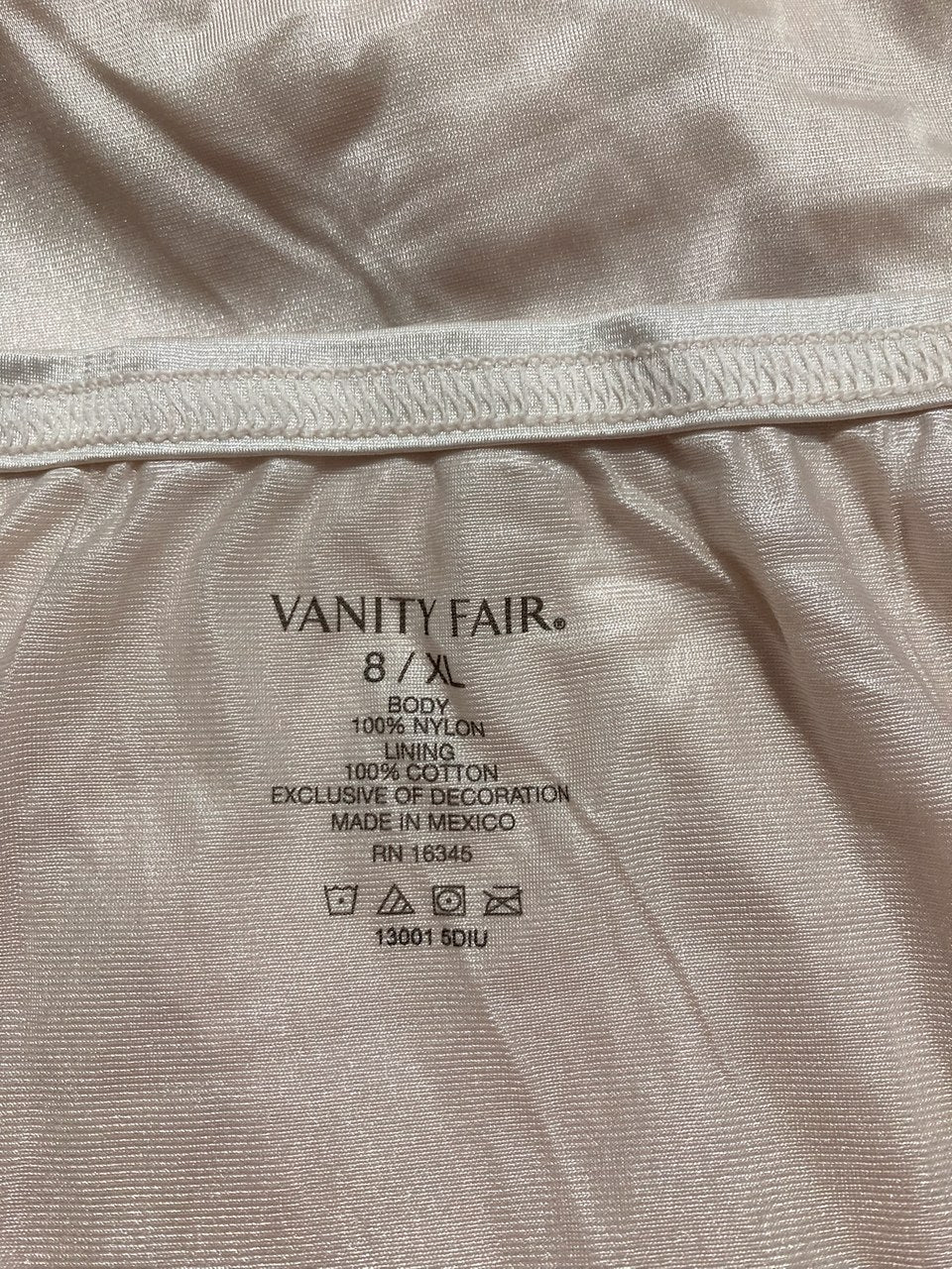 VANITY FAIR High Waisted Underwear Full Coverage Ladies Panties NUDE 8/XL