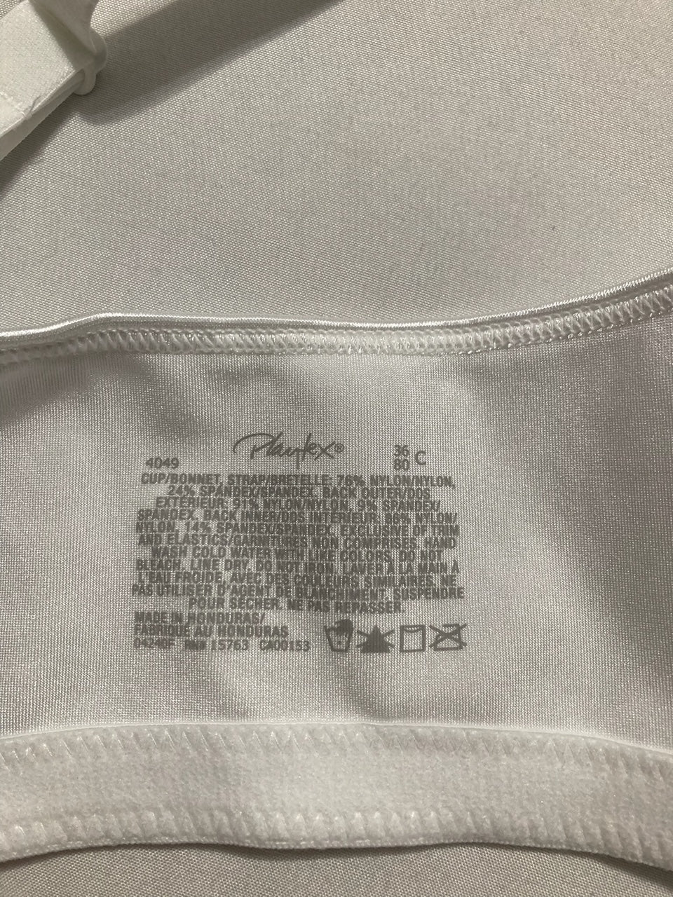 PLAYTEX 18 Hour No Underwire Bra WHITE 36C