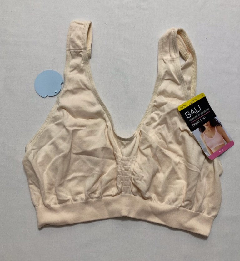 BALI Comfort Revolution Microfiber Crop Bra BEIGE MEDIUM