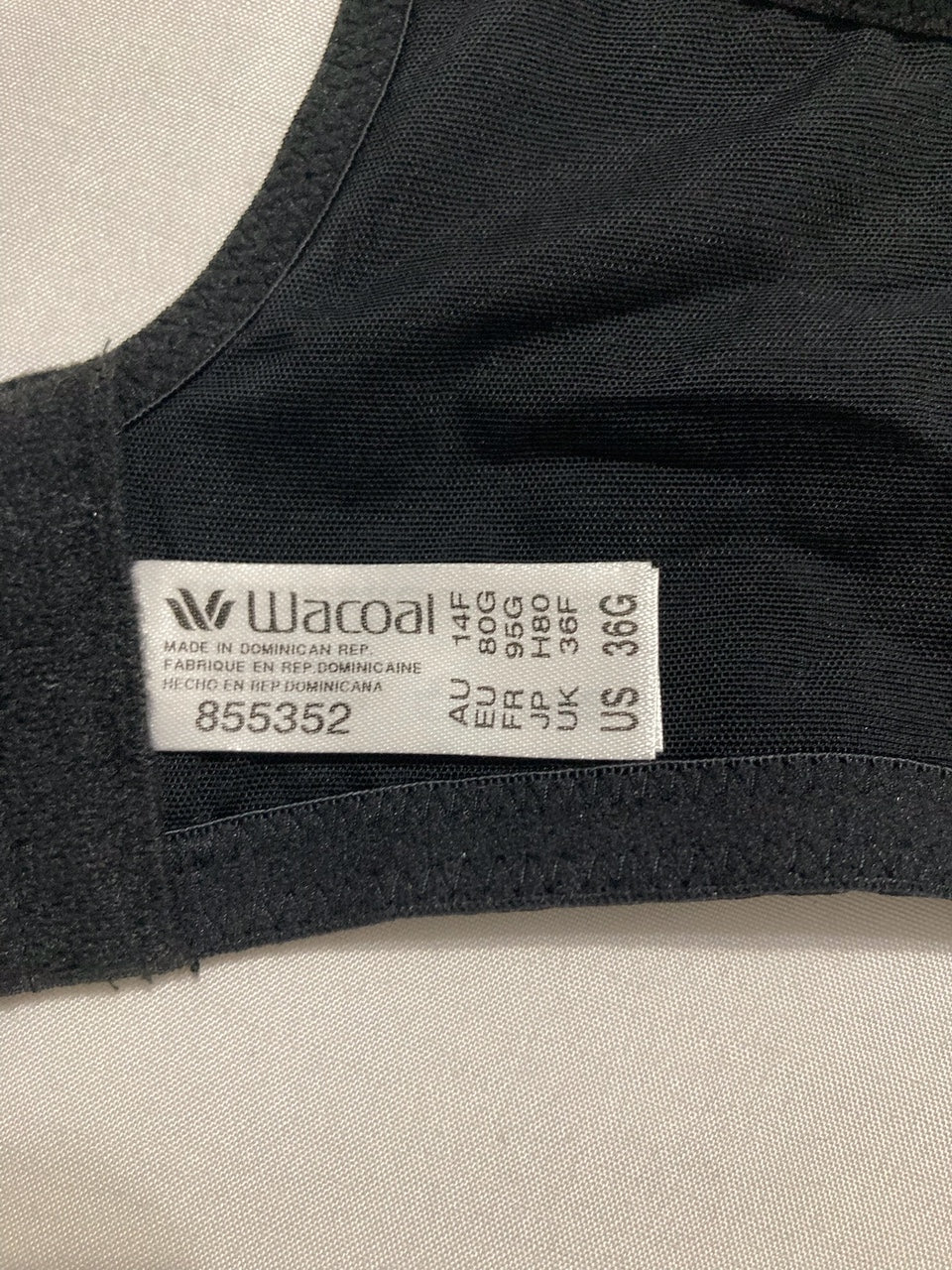 WACOAL High Standards Underwire Bra BLACK 36G