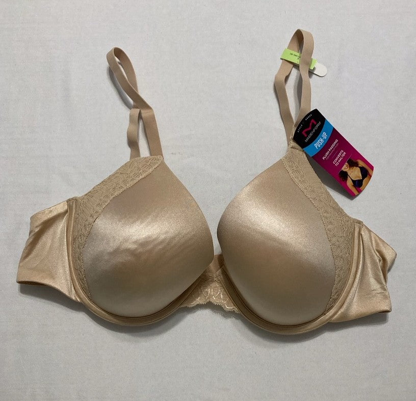 MAIDENFORM Natural Boost Demi Bra BEIGE 40B