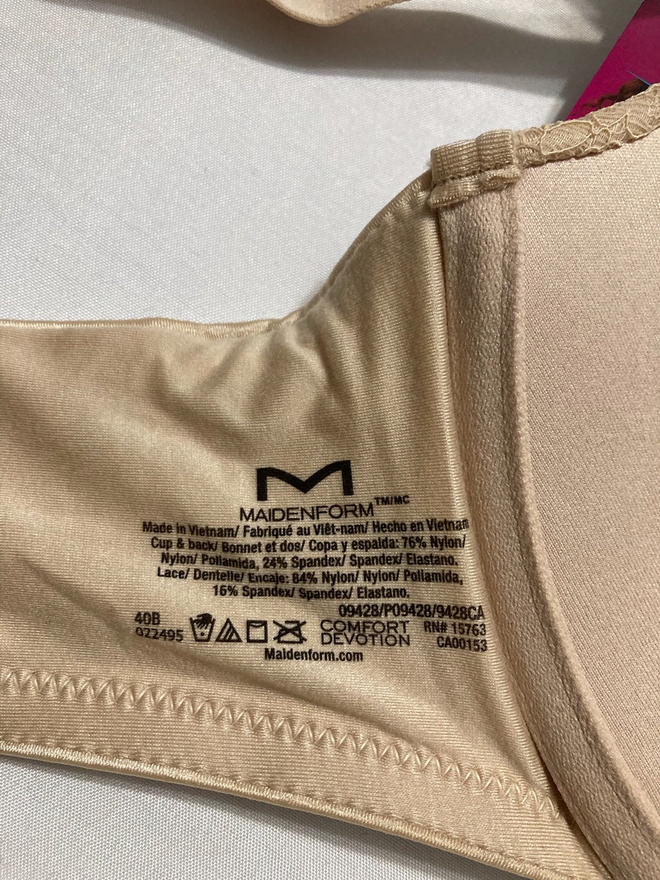 MAIDENFORM Natural Boost Demi Bra BEIGE 40B