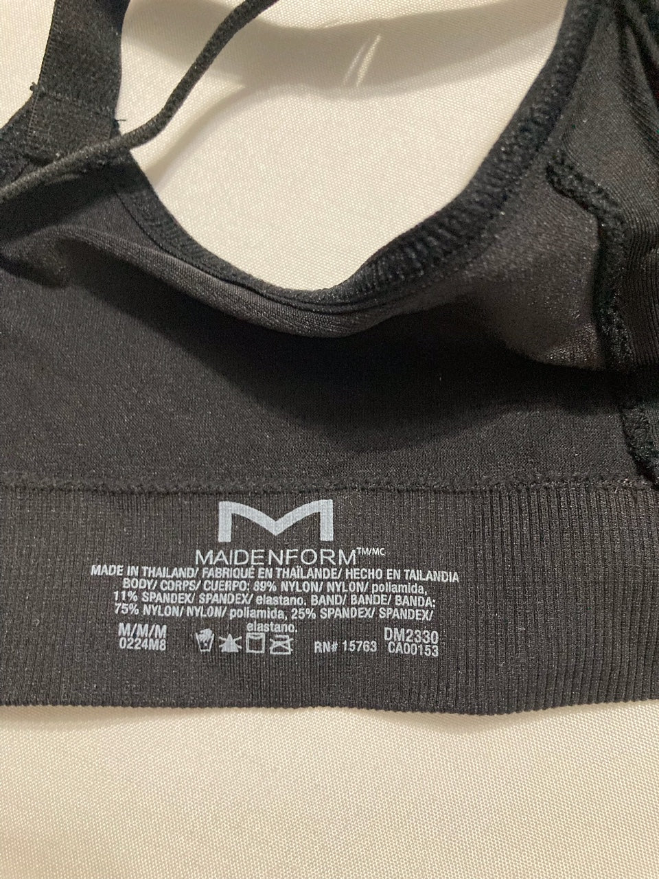 MAIDENFORM Seamless Foam, Wireless Bra with Sweetheart Neckline BLACK M