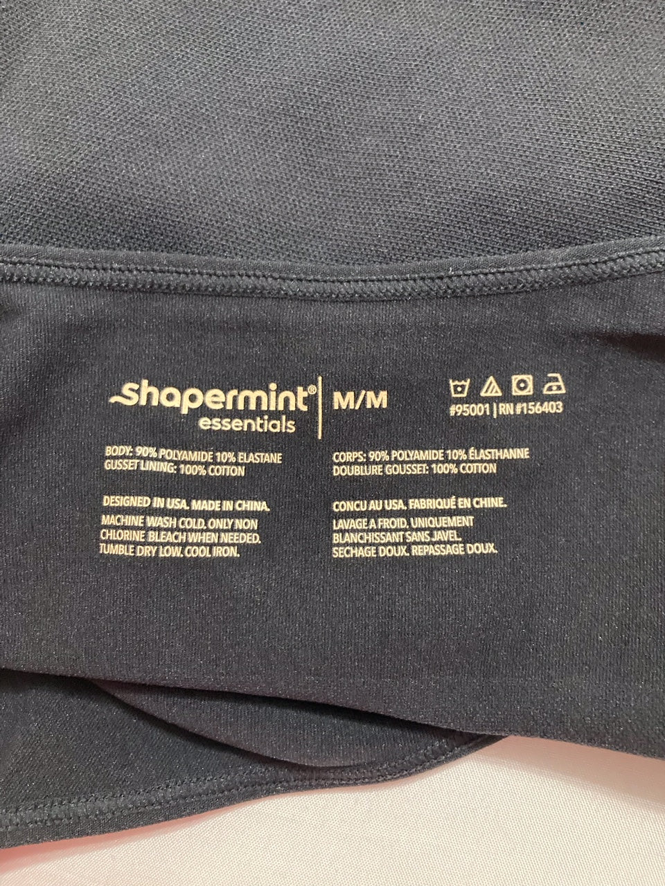 SHAPERMINT Body Shaper Tummy Control Bodysuit BLACK M