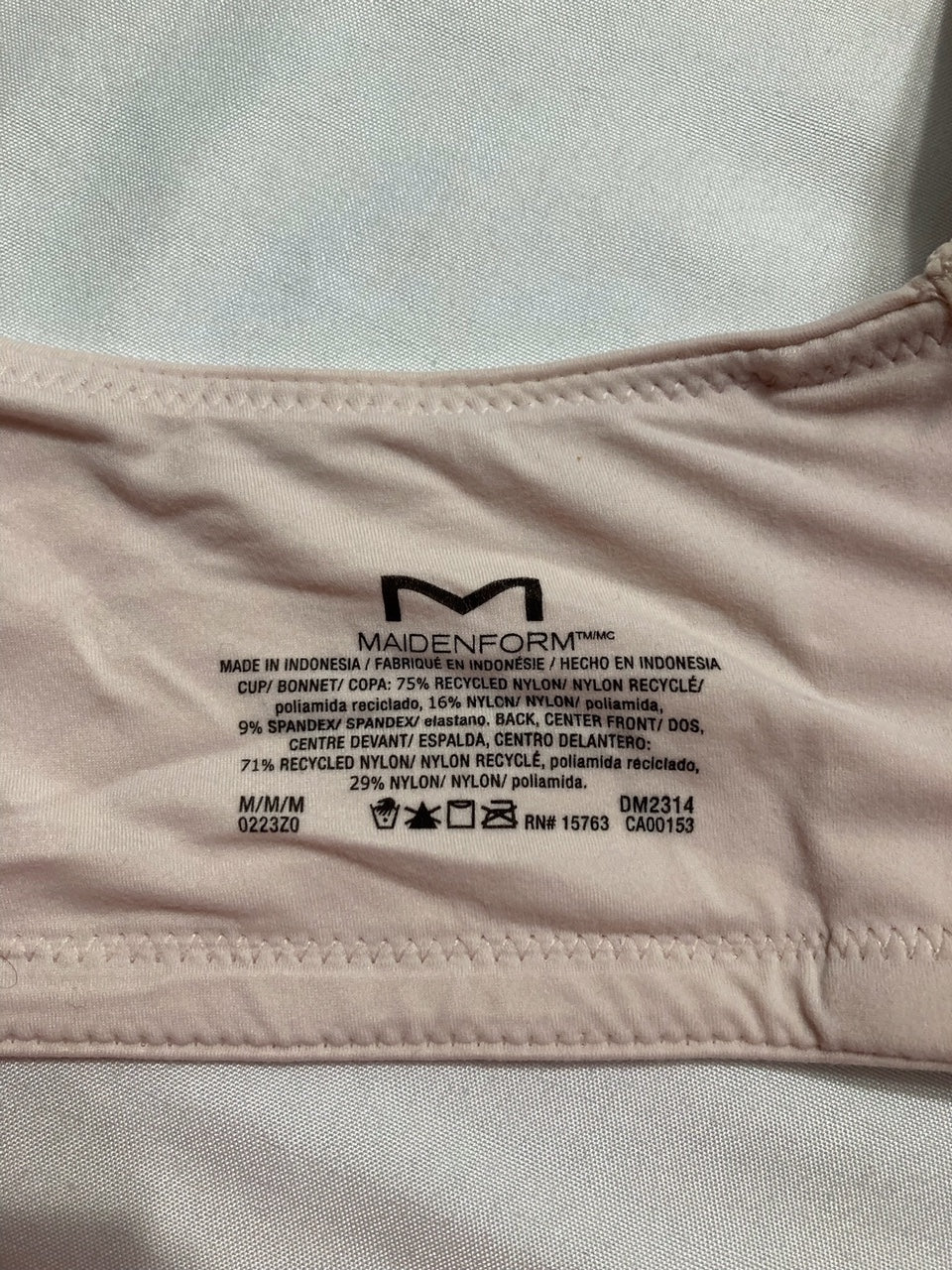 MAIDENFORM Soft Support Wireless Bralette Soft Convertible Bra ROSE M