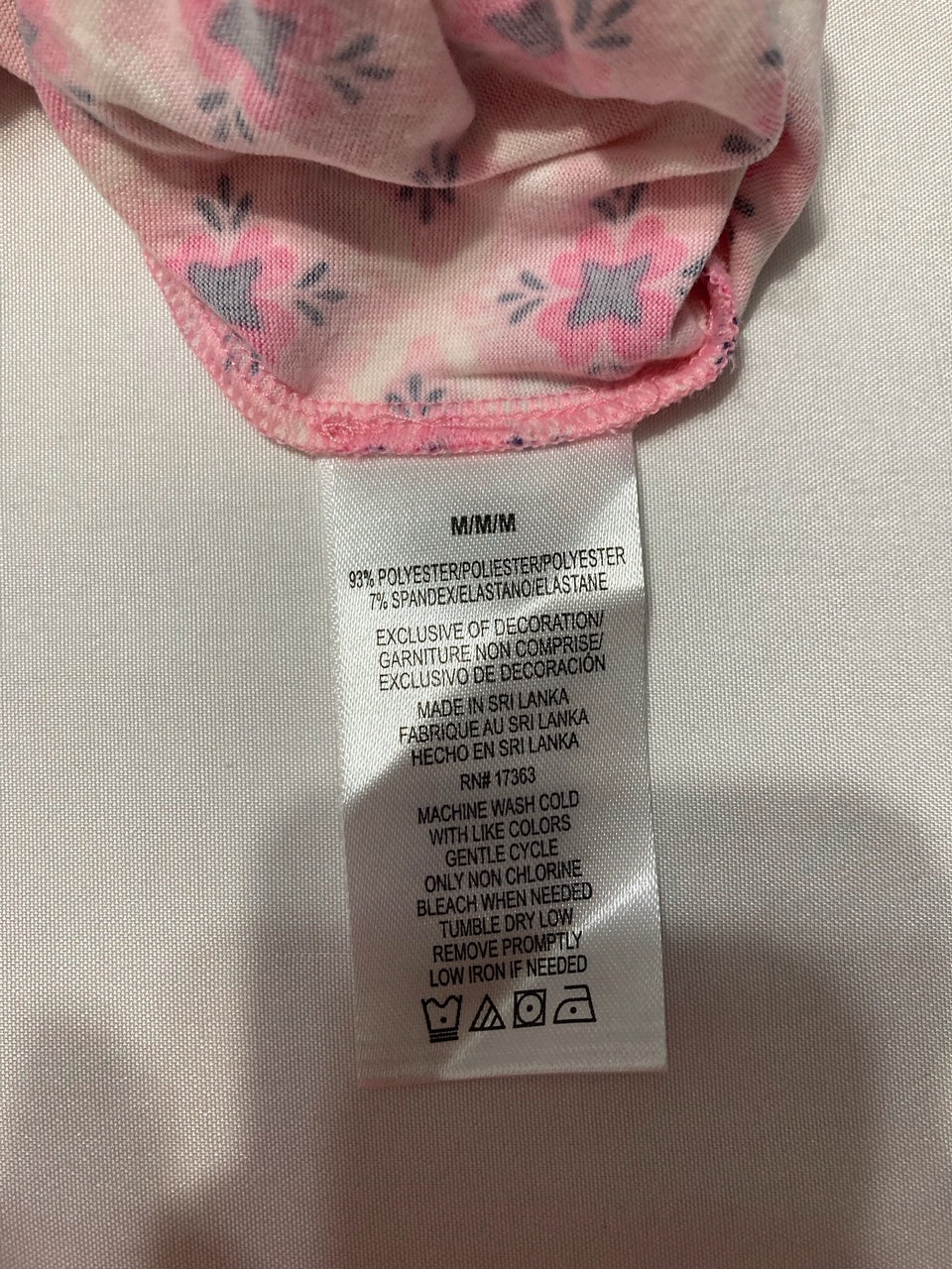 CUDDI DUDS Long Sleeve Scoop Neck Short Sleepshirt PINK M