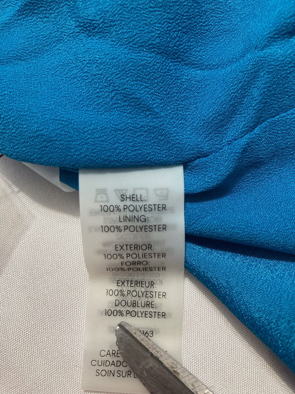 CALVIN KLEIN Plus Size Solid V-Neck Button-Front Top BLUE 3X