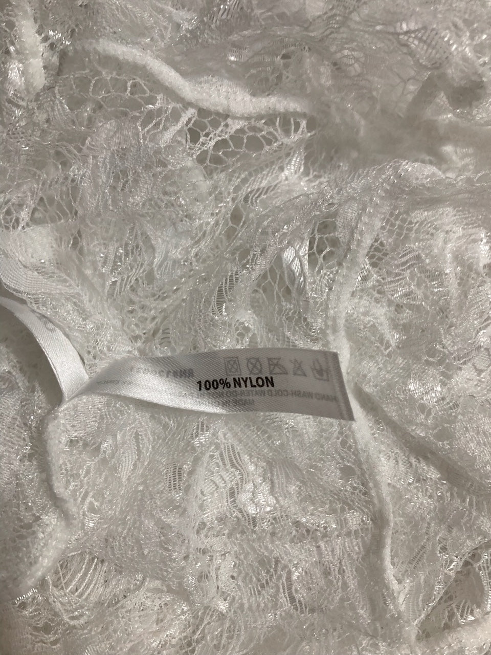 OH LA LA CHERI Naomi Eyelash Lace Halter Teddy WHITE S/M