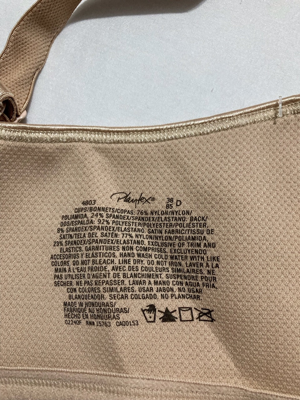 PLAYTEX Wireless Bra 18 Hour Plus-Size T-Shirt Bras Available Smoothing NUDE 38D