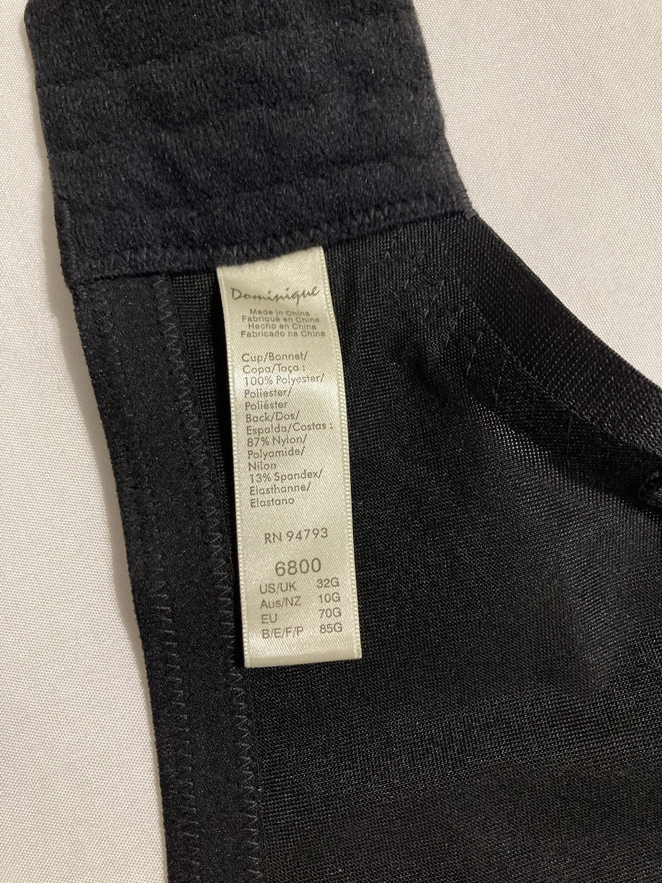 DOMINIQUE Wire-Free Minimizer Bra Seamless Full Figure BLACK 32G