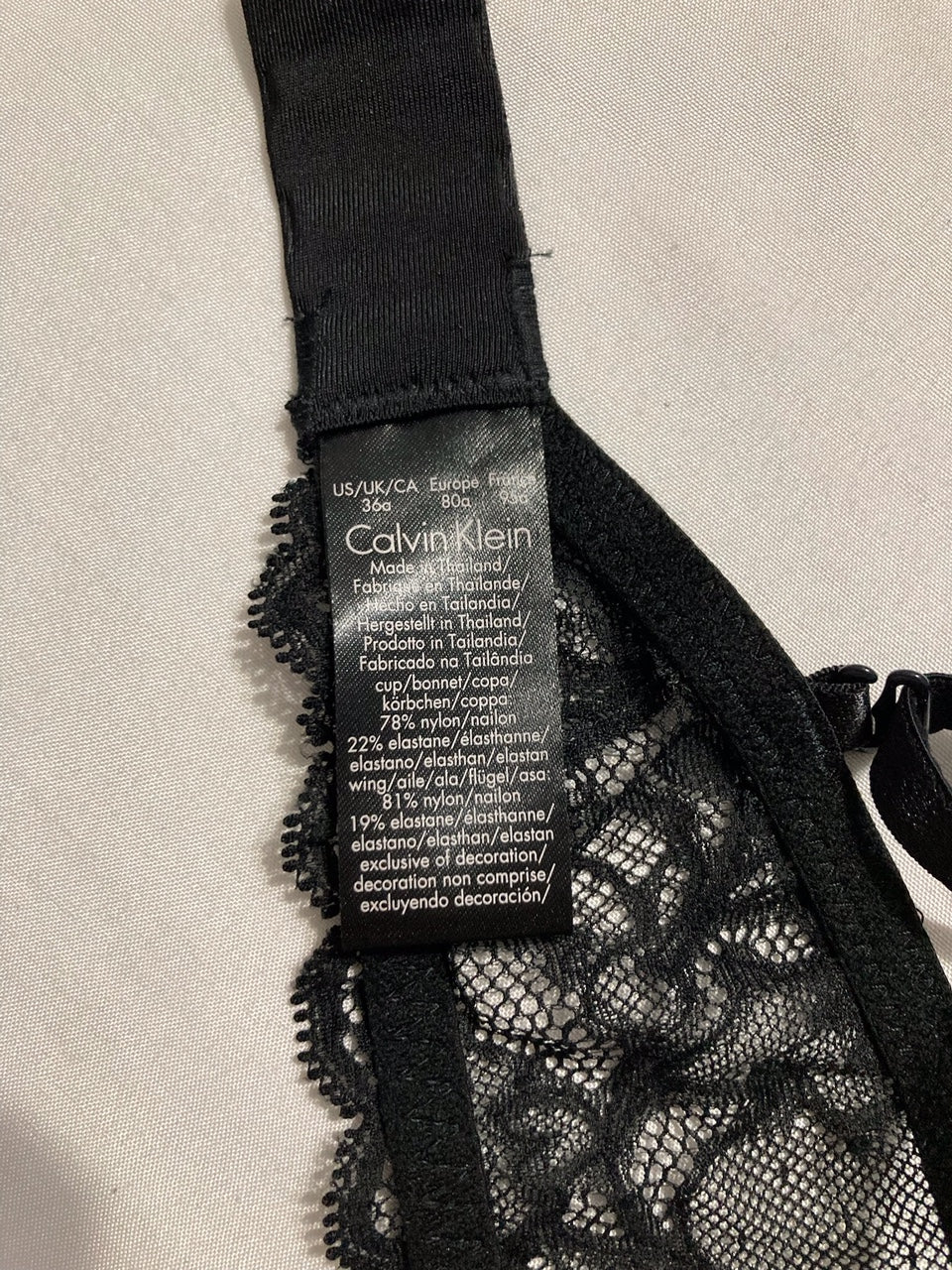 CALVIN KLEIN Seductive Comfort with Lace Demi Bra BLACK 36A