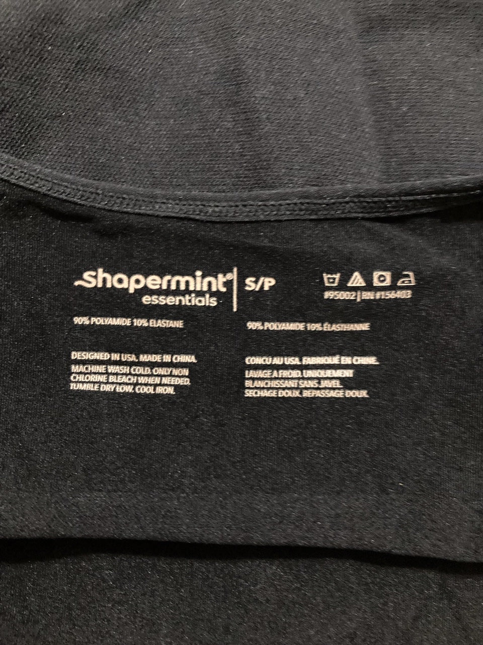 SHAPERMINT Scoop Neck Mid-Thigh Bodysuit BLACK S