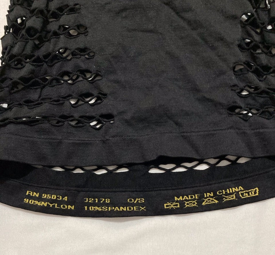 GLITTER Extended Sizes 1 Piece Seamless Halter Chemise BLACK ONE SIZE