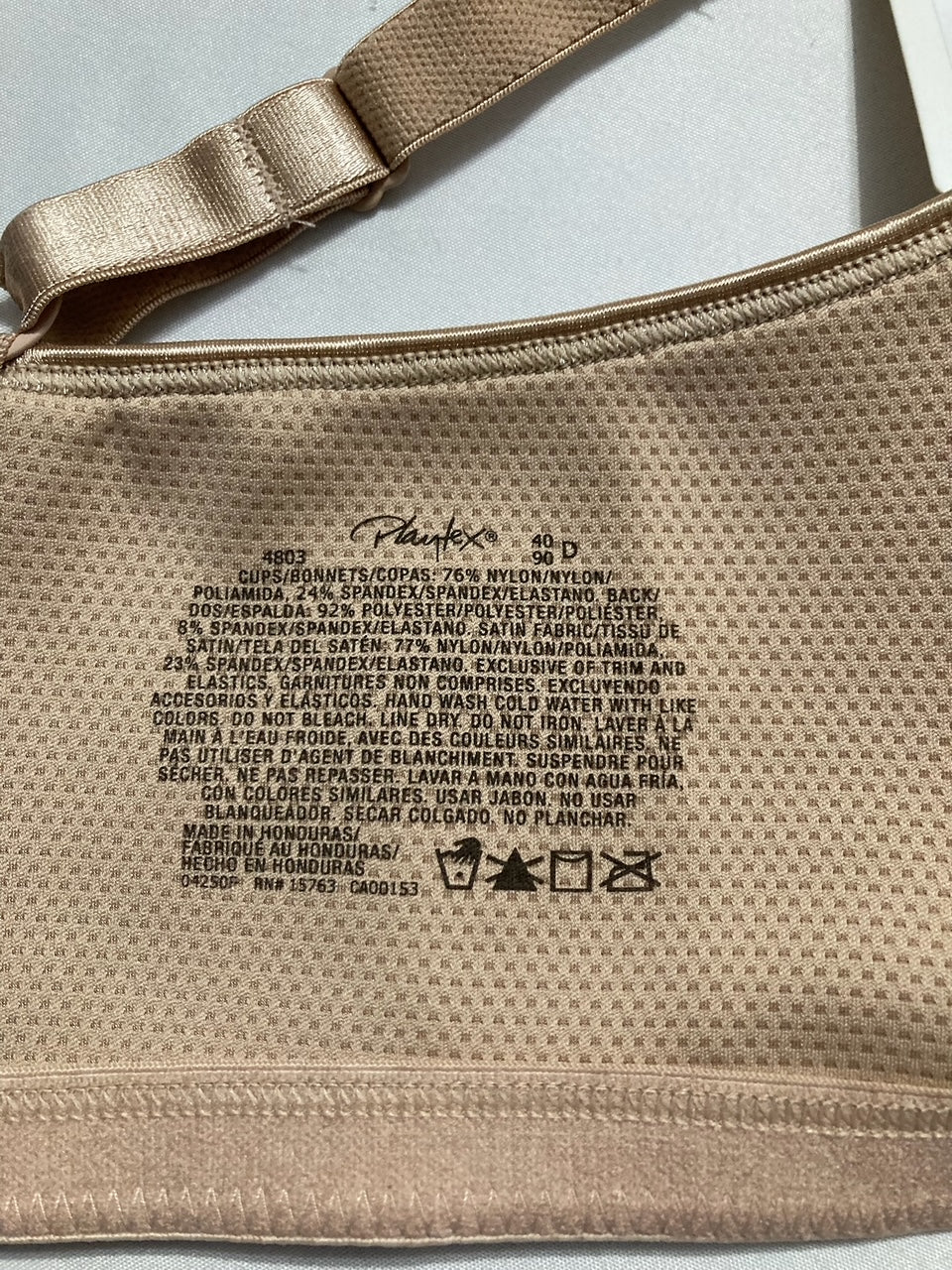 PLAYTEX Wireless Bra, 18 Hour Plus-Size T-Shirt Bra NUDE 40D