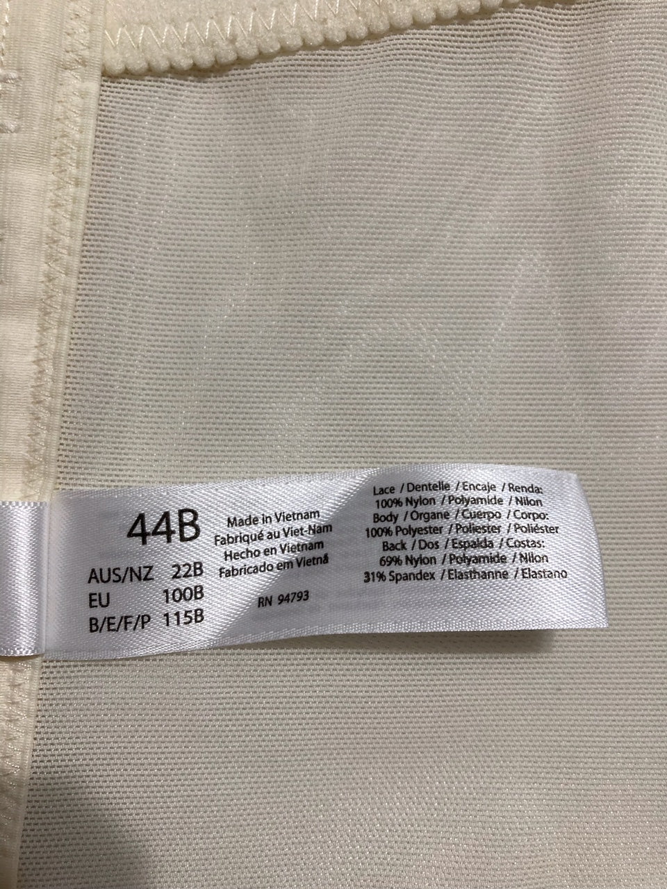 DOMINIQUE Lace Longline Corset Bustier Bra IVORY 44B