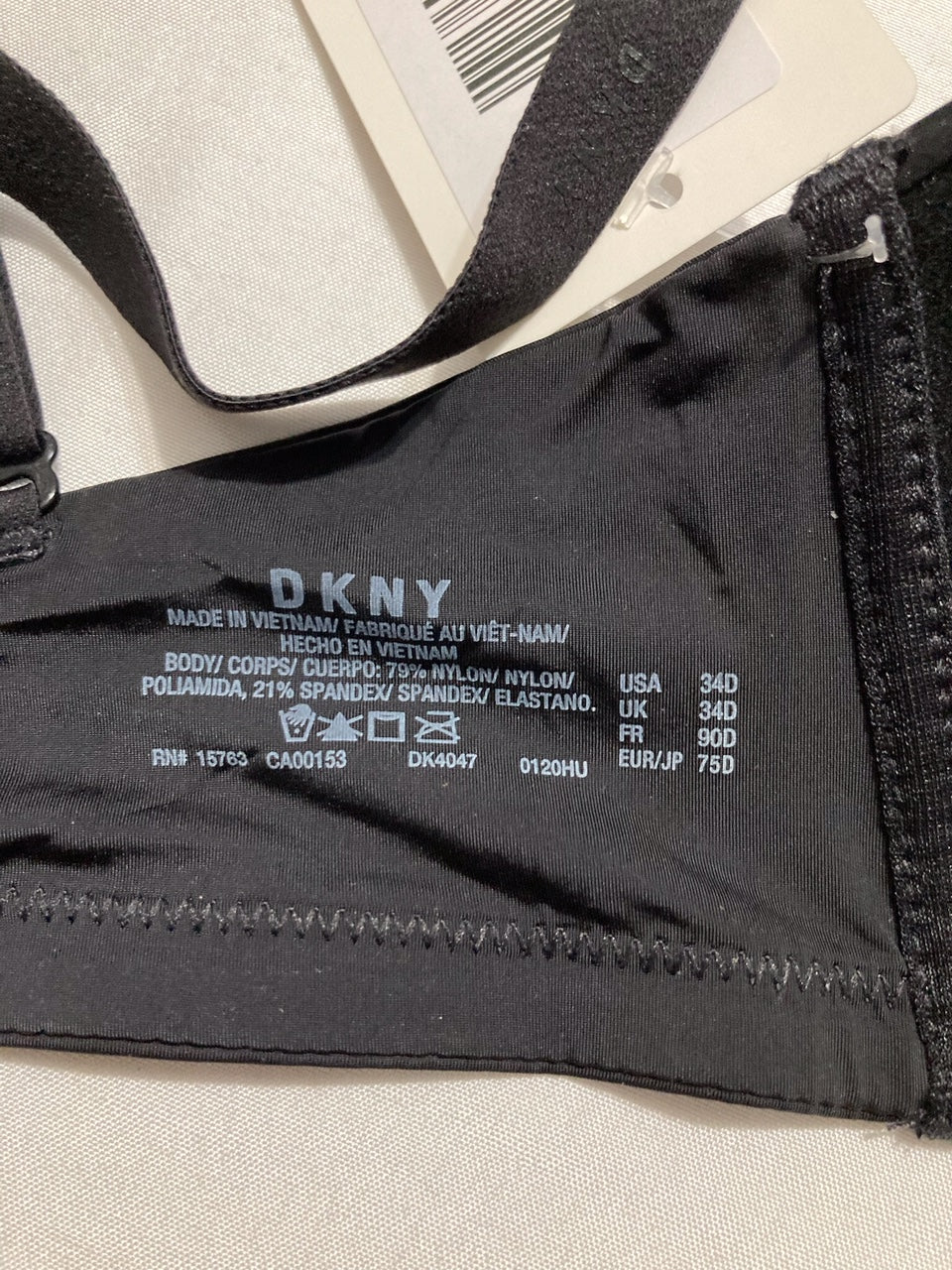 DKNY Litewear Wirefree Bra BLACK 34D