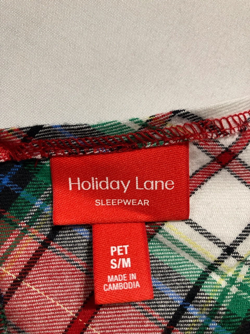 HOLIDAY LANE Winterton Plaid Matching Family Pet Bandana RED S/M